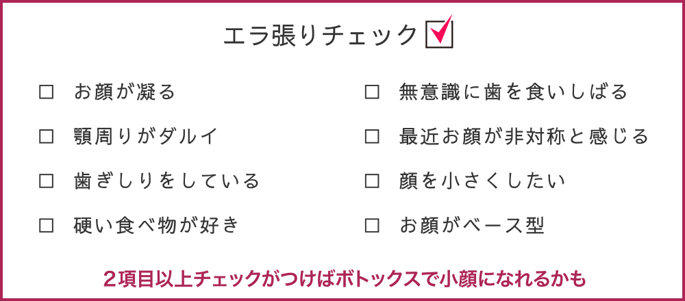 エラ張りチェック
