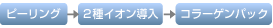 ピーリング+2種イオン導入+コラーゲンパック