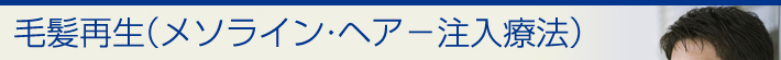 毛髪再生（メソライン・ヘアー注入療法）