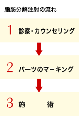 脂肪分解注射の流れ